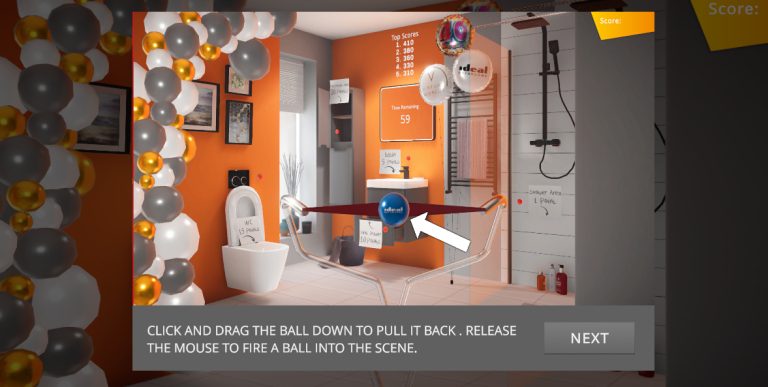 Virtual Worlds interactive birthday app for Ideal Bathrooms Interactive Birthday App Ideal Bathrooms