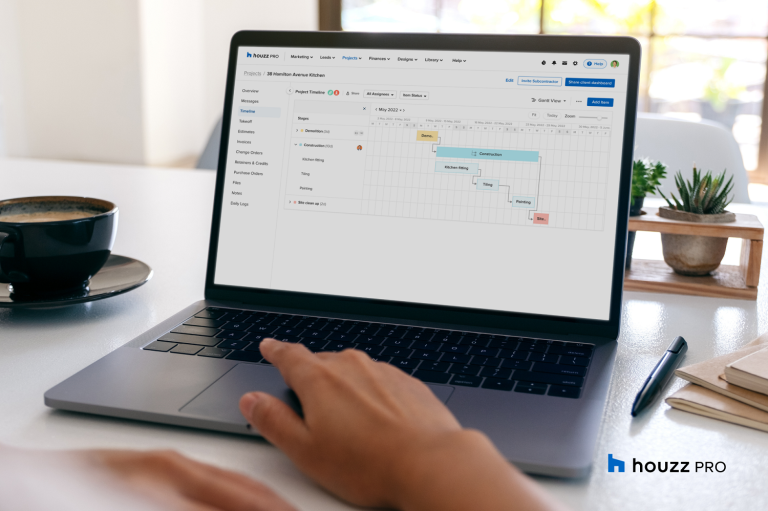 Houzz pro timeline