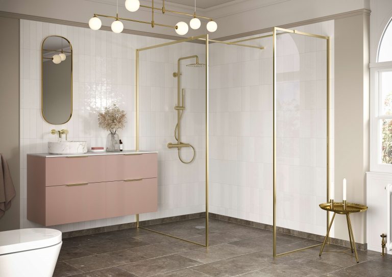Brushed Brass Wetroom Panel