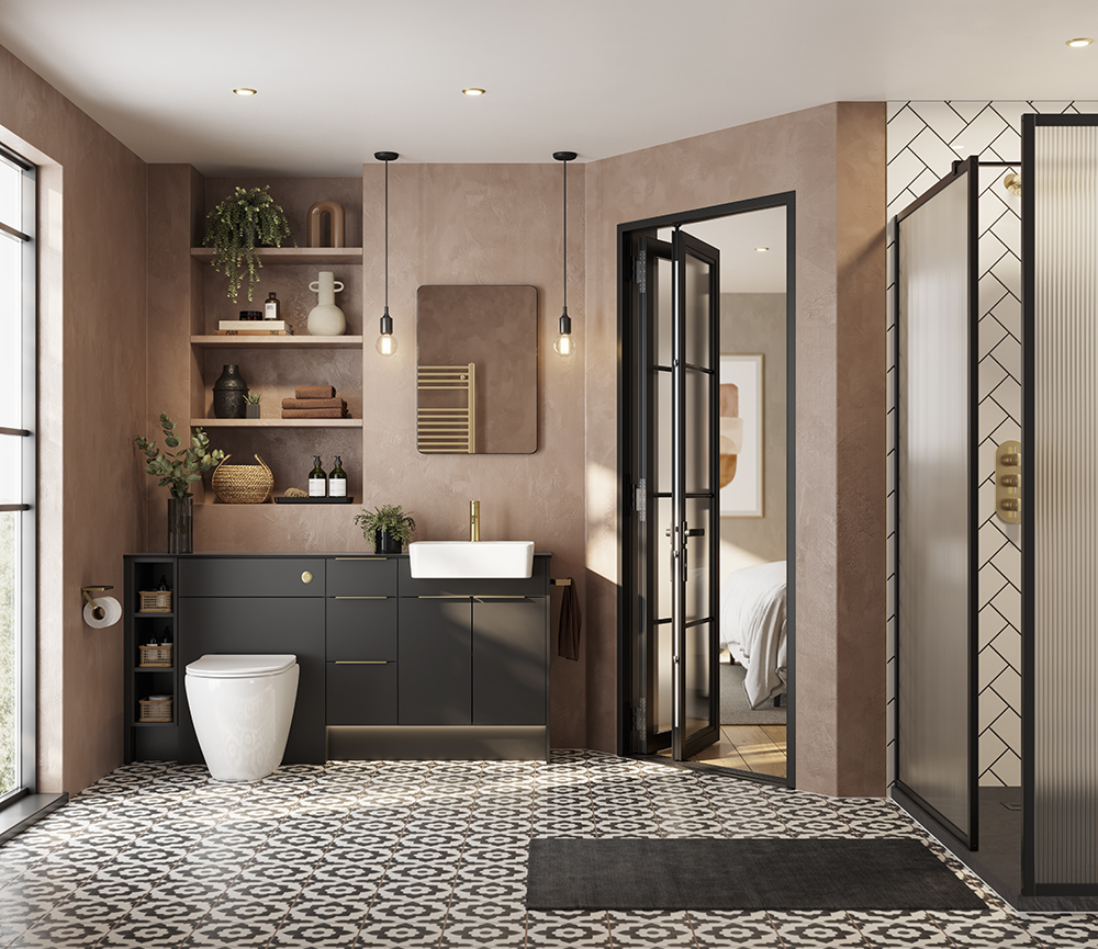 The Atto range from HiB offers the complete accessory solution Brushed Brass Atto