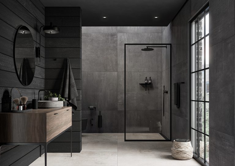 Industrial style – made softer for the bathroom unidrainIndustrial