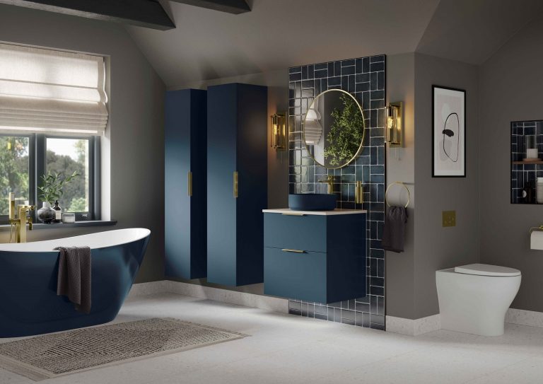 A new blue statement from Bathrooms to Love Deep Blue Statement