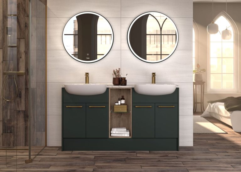 Utopia unveils latest colours for Autumn Bathroom Review Utopia Modular Furniture Bay Green Dorchester Oak