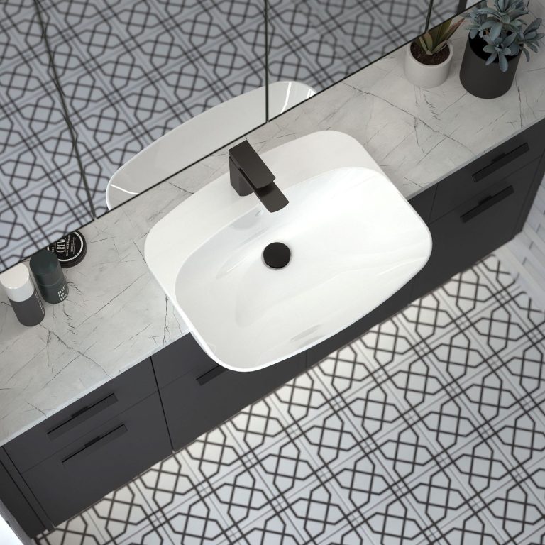 Utopia launches new laminate worktops Bathroom Review Utopia Rift Grey