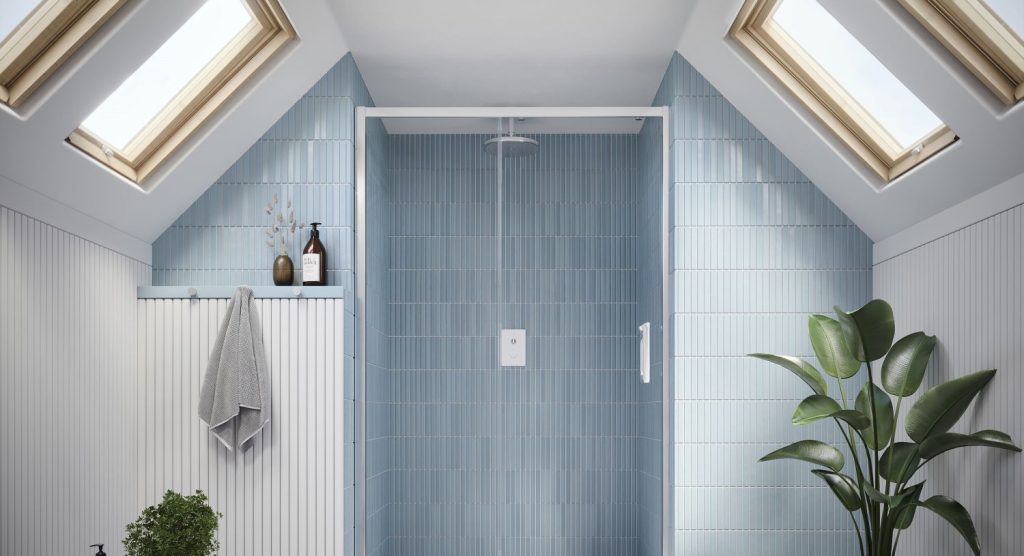 Flair Showers presents Baby ILI – the perfect shower door for attics Baby Ili shower door flair