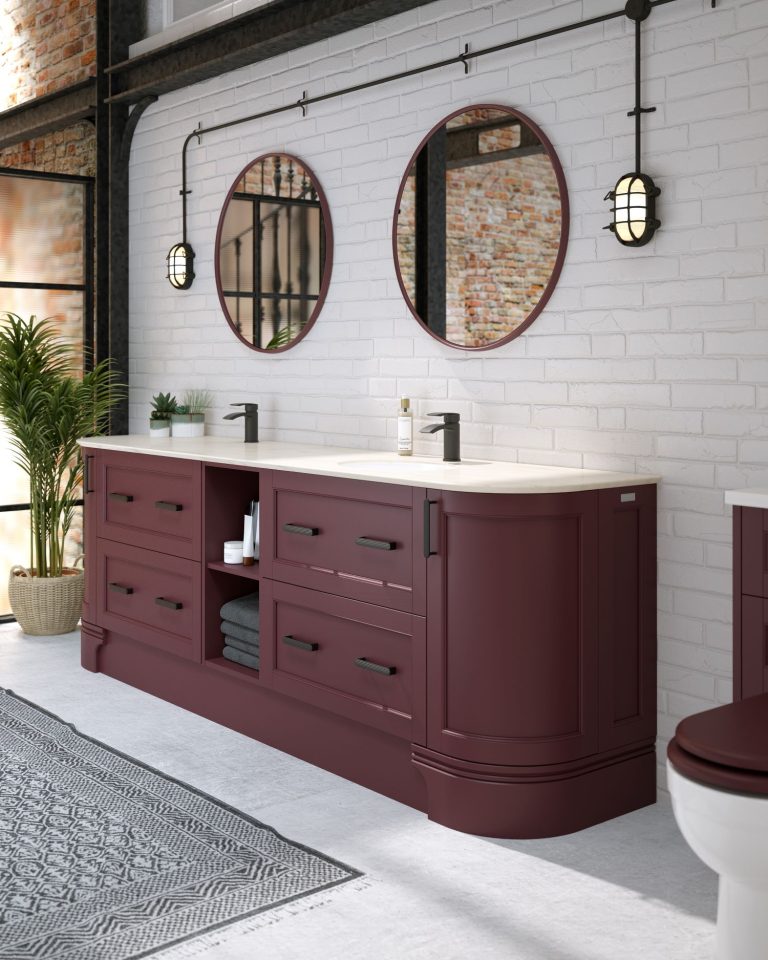 Utopia adds new colours to its Roseberry timber bathroom furniture range Bathroom-Review-Utopia-Royal-Mulberry-one-of-six-new-colours-joining-Utopias-Roseberry