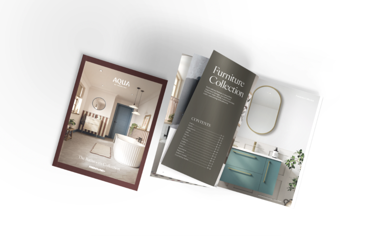Frontline Bathrooms unveils refreshed Aqua brand with new brochure Frontline-Vathrooms-introduces-new-Aqua-Brochure