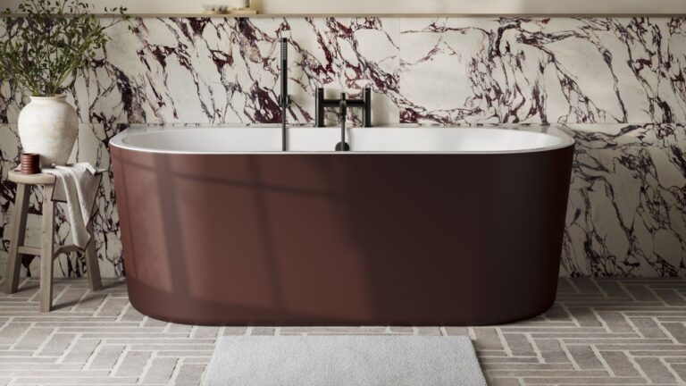 space-saving bath freestanding