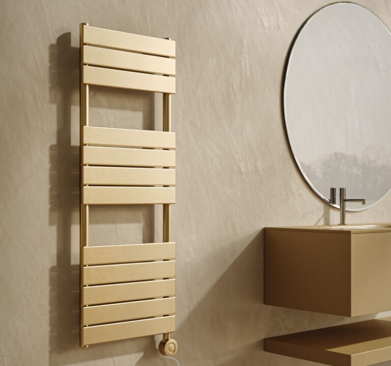 She’s electric… Bathrooms to Love launches smart electric radiator range BTL-Trend-ElectricRads-BrBrass